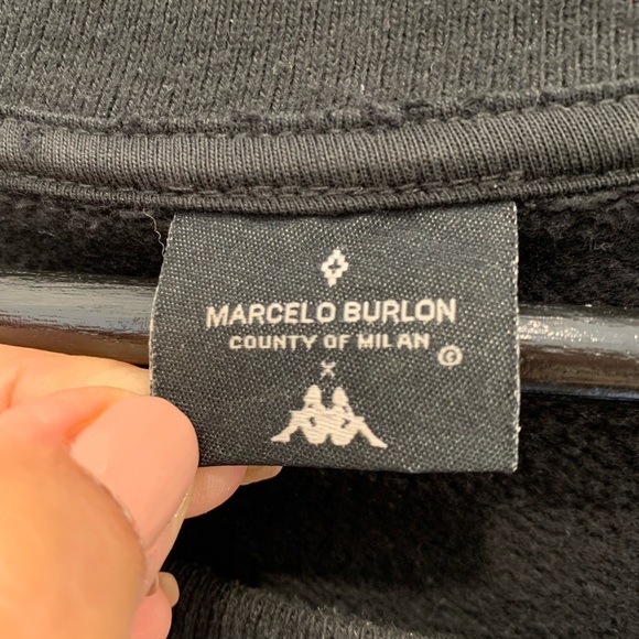 Marcelo Burlon Kappa crewneck black sweatshirt. Size XL - Picture 5 of 5